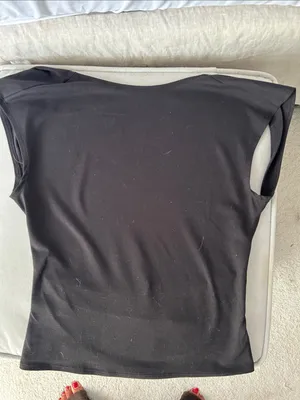 Cutest Fitted Black Sleeveless with Open Back Crop Top thumbnail 6