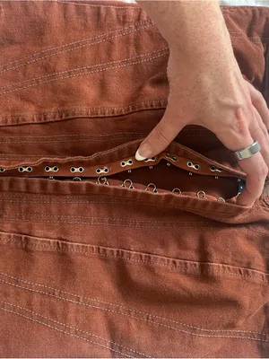 AKIRA Rust Brown Strapless Corset Top thumbnail 3