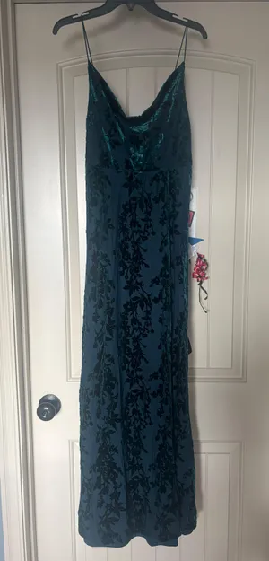 Trixxi Teal Jacquard Cowl Neck Maxi Dress thumbnail 2