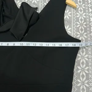 NWT Lulus Black Double V-Neck Little Black‎ Dress XL Minimalist Sleek Date Night thumbnail 12
