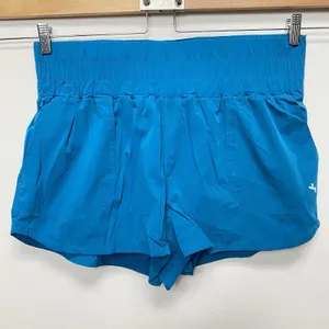Joy Lab Women High Waist Nylon Shorts Lined Size‎ XL Blue Outdoor Athleisure Gym thumbnail 1
