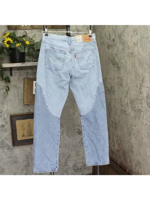 NWT Levi's 501 Fly High Rise Straight Jeans 94417273 County Fair Blue 31 x 30 thumbnail 6