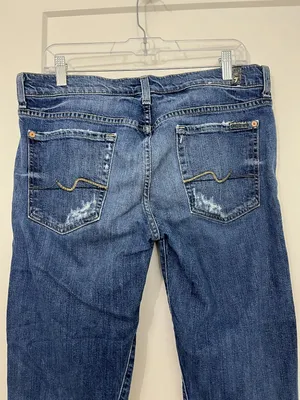 7 For All Mankind Size 30 Josefina Cropped Skinny Boyfriend Jeans thumbnail 4