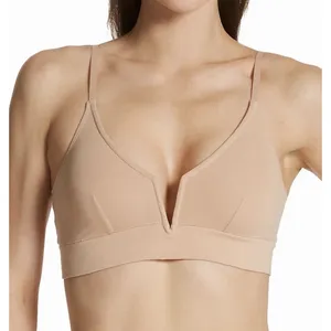 SKIN Worldwide Organic Pima Cotton Deep‎ Red Bralette Bra XS OCL71B thumbnail 6