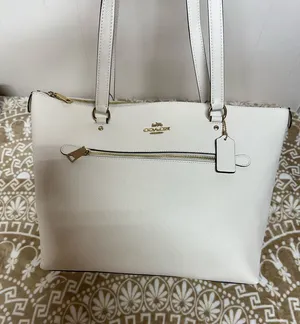 Coach Gallery Cream Leather Tote with Front Zip and Gold Hardware with Dustbag thumbnail 1