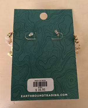 Earthbound Onyx Butterfly Hoop Earrings thumbnail 3