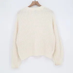 A New Day Sweater Womens S Pullover Cream Textured Knit Long Sleeve Excellent thumbnail 4