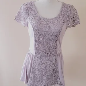 Maurices lavender peplum blouse size medium thumbnail 2