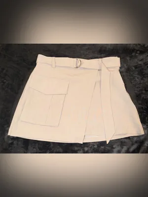 Abercrombie & Fitch Wrap Front Utility Skort in Taupe Size Small thumbnail 4