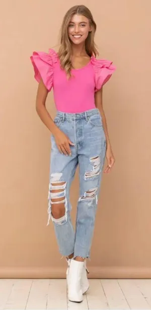 Blue B pink body suite Size L thumbnail 2