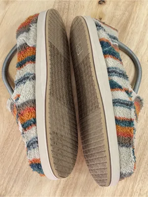 Sanuk Donna ST Striped Sherpa Fleece Slip On Loafers Shoes Beige Multi Women 9 thumbnail 6