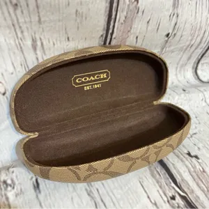 Coach brown classic vintage monogram glasses case thumbnail 7