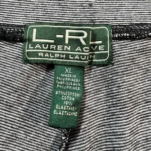 Lauren Ralph Lauren Active Leggings Womens XL‎ Black White Striped Athleisure thumbnail 10