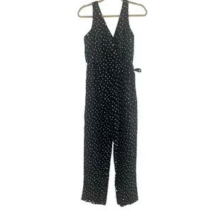 ✨Lulu’s Aislinn Black Polka Dot Sleeveless Sz Medium Jumpsuit✨ thumbnail 6