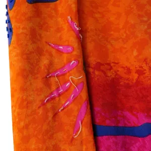 1990s Vintage Phases Bright Colorful Boho Mumu Dress Extra Large Bohemian thumbnail 6