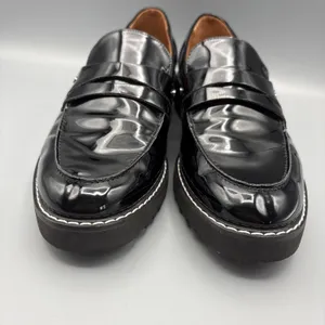 Franko Sarto Cassandra Penny Loafers Size 10 Black Patent Vegan Leather Academia thumbnail 7