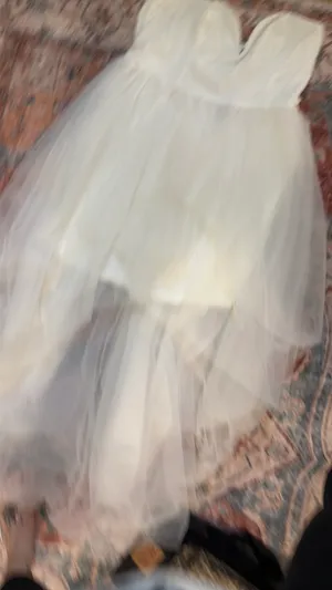 NWT Lulus White High Low Bridal Dress thumbnail 6