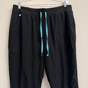 FIGS Black FREEx Lined Zamora High Waisted Womens‎ XL Tall Jogger Scrubs thumbnail 3