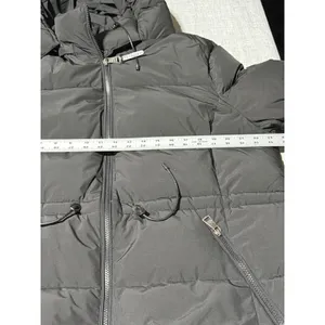 DKNY Womens‎ Long Puffer Parka Jacket Hooded Black Quilted Winter Coat XLarge XL thumbnail 3