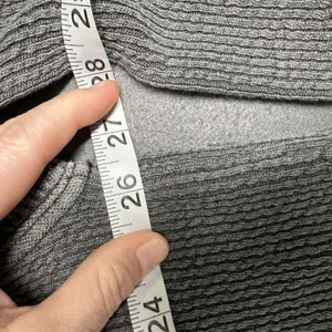 Aerie Waffle Knit‎ Sweater Womens XL Gray V Neck 3/4 Sleeve High Low Oversized thumbnail 12