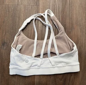 Lululemon Free to Be Bra Wild White Strappy Sports Bra Size 4 LW2540S thumbnail 1