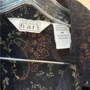 Keren Hart Paisley Corduroy Shirt M 70s Boho Eclectic Grandpa Fall thumbnail 3