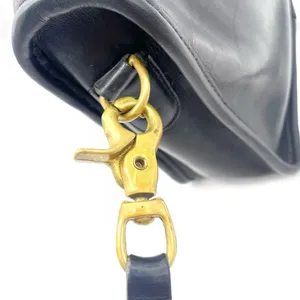 Vintage 70s Coach Leatherworks Black Leather Companion Bag #9300 Made in NYC USA thumbnail 13
