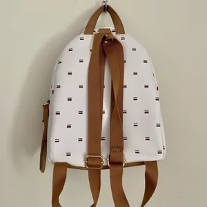 Tommy Hilfiger White and Tan Backpack with Minimalist Design thumbnail 2