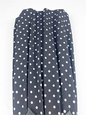 LIPSTICK Black White Polka Dot Bow Waist Spaghetti Strap Bubble Hem Dress Small thumbnail 9
