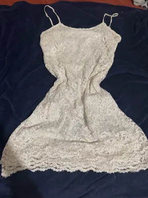 Vintage white lace dress thumbnail 1