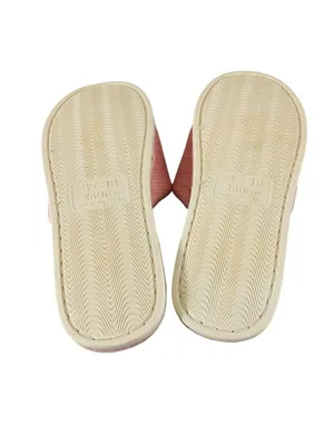 Womens Slippers Fabric Slides Slip On Pink Size 37/38 US 6/7 thumbnail 4