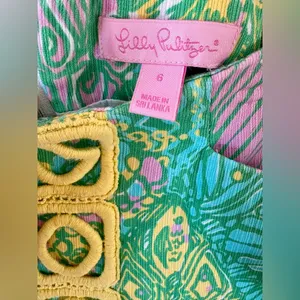 LILLY PULITZER Marigold Skort Green & Yellow Sundance Print thumbnail 3