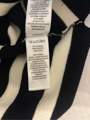 Jones New York Black, White & Blue Striped Turtleneck Sweater Size 1X thumbnail 6