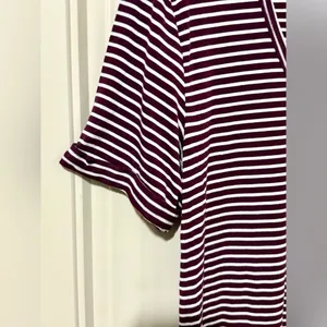 American Eagle Maroon/White Striped Soft & Sexy T-Shirt thumbnail 3