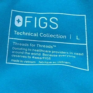 Figs Technical Collection Blue Green Scrub Pants Women’s Large thumbnail 3