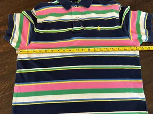 VTG Polo Ralph Lauren Men’s Multi-Color Striped Polo Shirt-Medium thumbnail 5