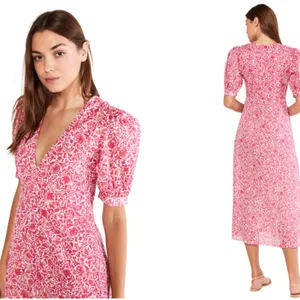 MISA LOS ANGELES‎ Betsee Midi Dress Floral Button Down Cotton Dress Size XS thumbnail 2