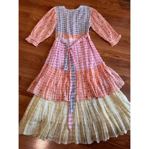 LoveShackFancy Ollie Floral Tiered Cotton Midi Dress Boho Check Size 2 thumbnail 13