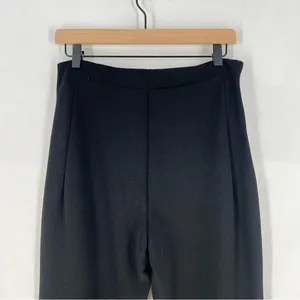 Wdirara Stretch Crepe Black Flared Cutout Hem Women's Side‎ Zip Pants NWT Size M thumbnail 11