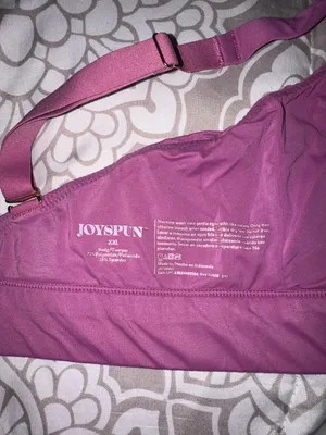 Joyspun Wireless V-Neck Bralette in Purple. Size XXL thumbnail 6