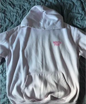 White Fox Pink Hoodie thumbnail 1