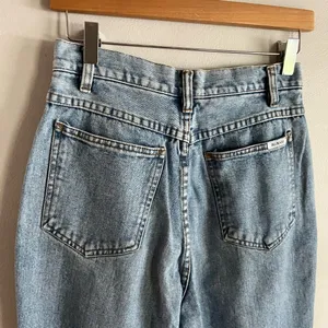 Vintage Bill Blass Pleated High Rise Tapered Mom Jeans Light Wash 80s 90s XS-S thumbnail 11