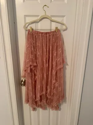 Pink lace vestique skirt thumbnail 2