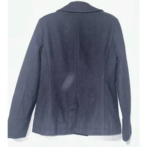 American Eagle Outfitters Charcoal Gray Wool Blend Pea Coat Women's Size‎ S thumbnail 2