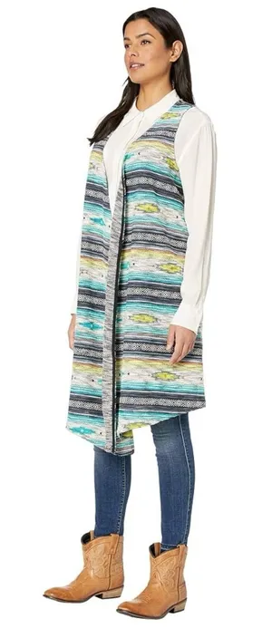 Ariat Joshua Tree Vest Southwest Aztec Print Open Front Small thumbnail 1