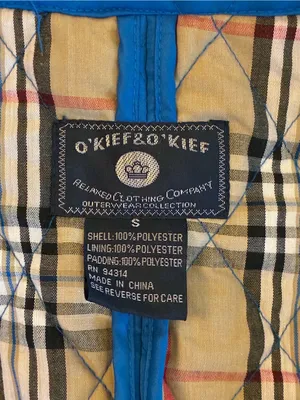 O’kief & O’kief Brand Quilted Blue Women’s Jacket Size Small thumbnail 5