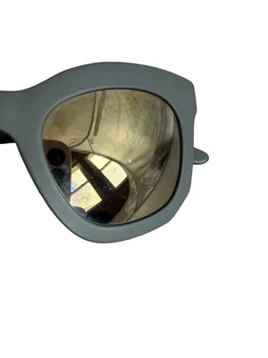 Stella McCartney Gray Square Frame Mirrored Lens Sunglasses Gold Trim Women's thumbnail 9