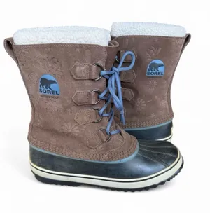 Sorel Women's Sz 11 Suede 10" Winter Boots Rubber & Leather NL1966-202 Lace Up thumbnail 1
