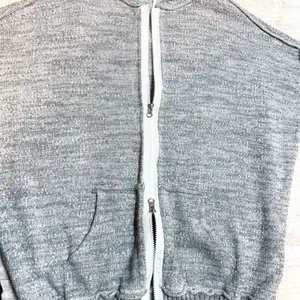 Free People In Bloom Women’s Small Oversized Gray Knit Zip Sweatshirt Hoodie thumbnail 5