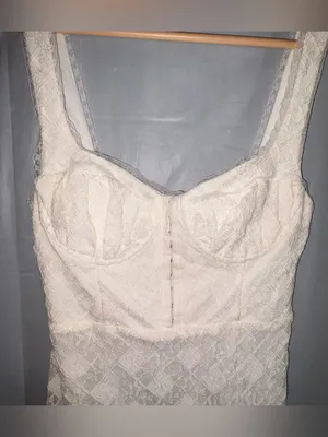 Astr The Label Midi Lace Dress Sz Small White Corset Coquette Event Romantic‎ thumbnail 2